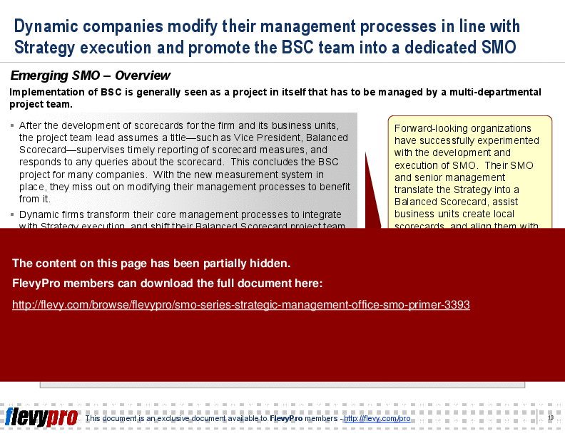 SMO Series: Strategic Management Office (SMO) Primer (21-slide PPT PowerPoint presentation (PPT)) Preview Image