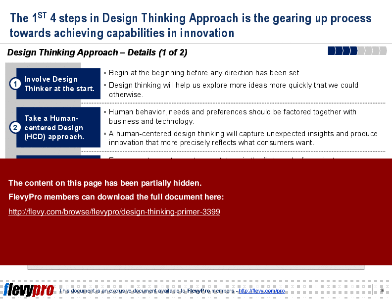 Design Thinking Primer (28-slide PPT PowerPoint presentation (PPT)) Preview Image