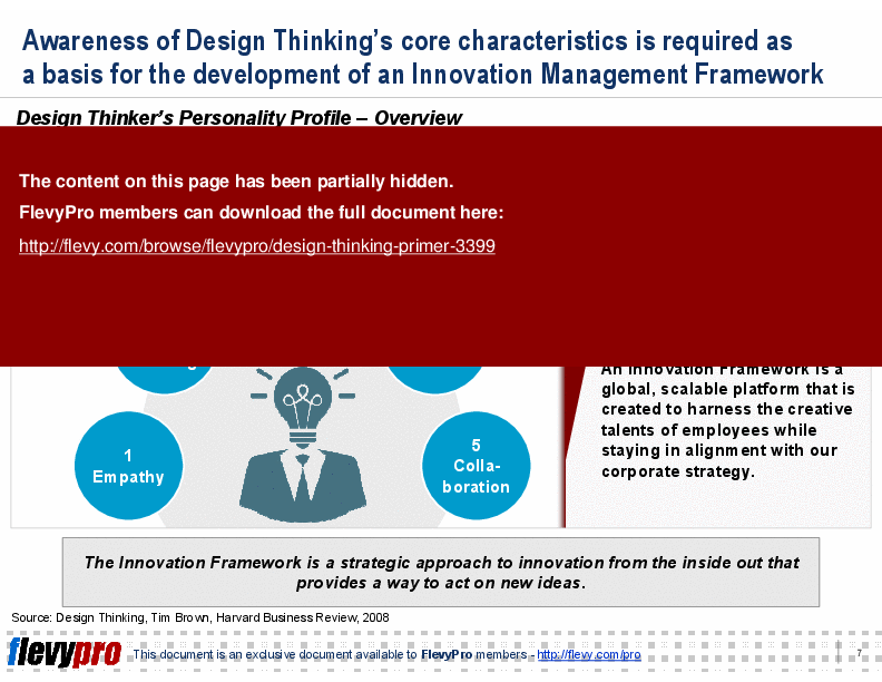 This is a partial preview of Design Thinking Primer (28-slide PowerPoint presentation (PPT)). Full document is 28 slides. 