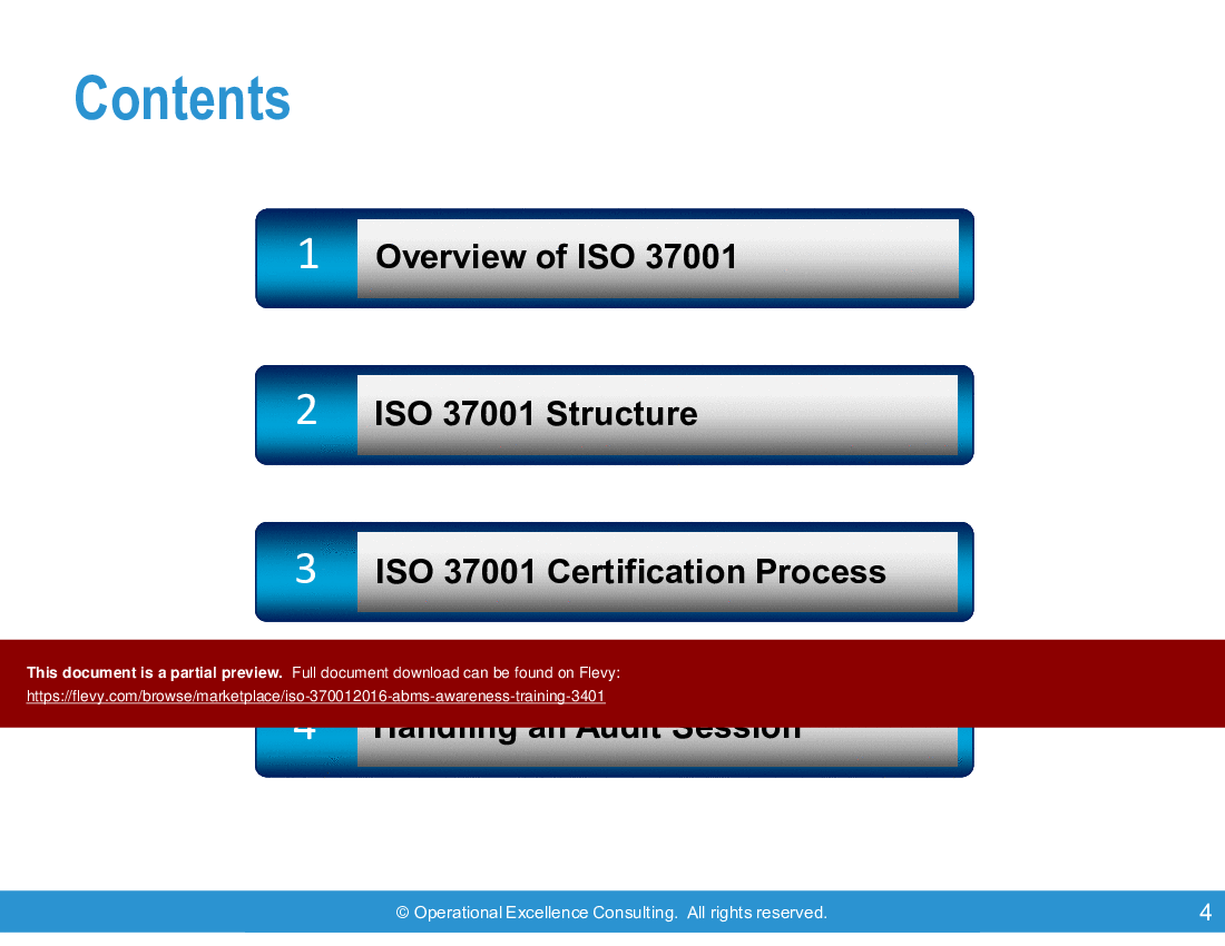 ISO 37001:2016 (ABMS) Awareness Training (54-slide PPT PowerPoint presentation (PPTX)) Preview Image