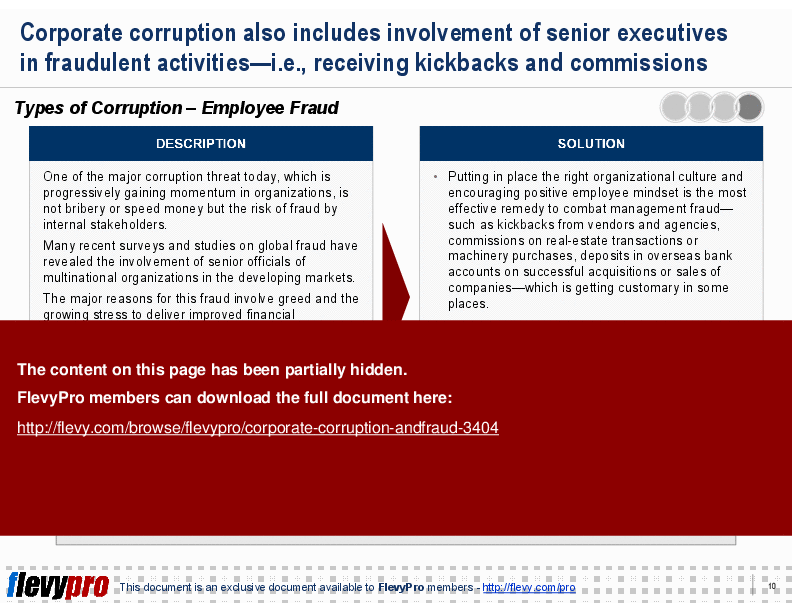Corporate Corruption and Fraud (24-slide PPT PowerPoint presentation (PPT)) Preview Image