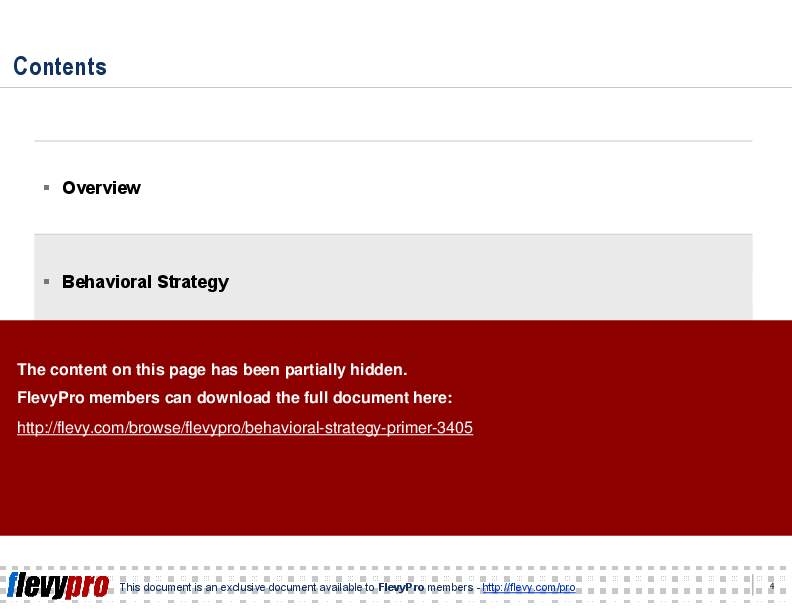 This is a partial preview of Behavioral Strategy Primer (22-slide PowerPoint presentation (PPT)). Full document is 22 slides. 