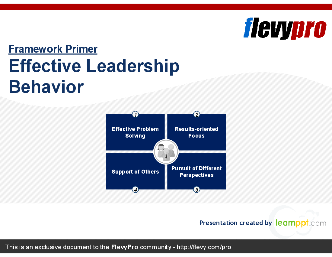 Effective Leadership Behavior (23-slide PPT PowerPoint presentation (PPT)) Preview Image