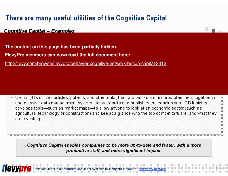 This is a partial preview of Behavior, Cognitive, Network (BeCoN) Capital (25-slide PowerPoint presentation (PPT)). Full document is 25 slides. 