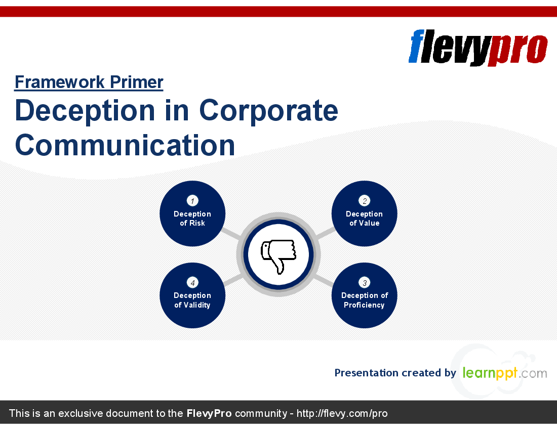 Deception in Corporate Communication (24-slide PowerPoint presentation (PPT)) Preview Image