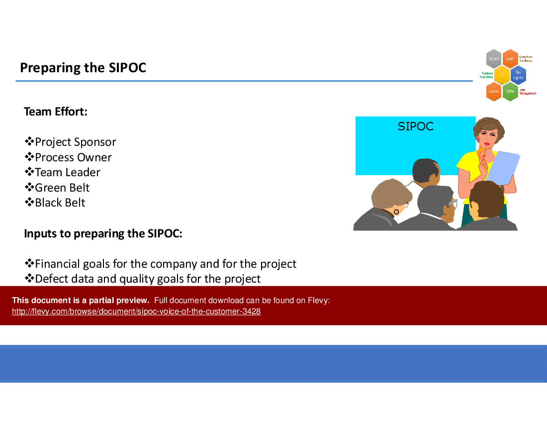 This is a partial preview of SIPOC  Voice of the Customer (16-slide PowerPoint presentation (PPTX)). Full document is 16 slides. 