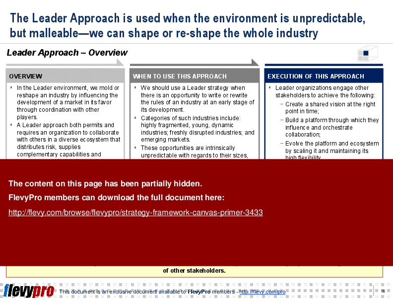 Strategy Framework Canvas Primer (23-slide PPT PowerPoint presentation (PPT)) Preview Image