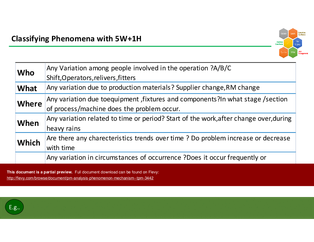 PM Analysis (Phenomenon Mechanism) - TPM (70-slide PPT PowerPoint presentation (PPT)) Preview Image