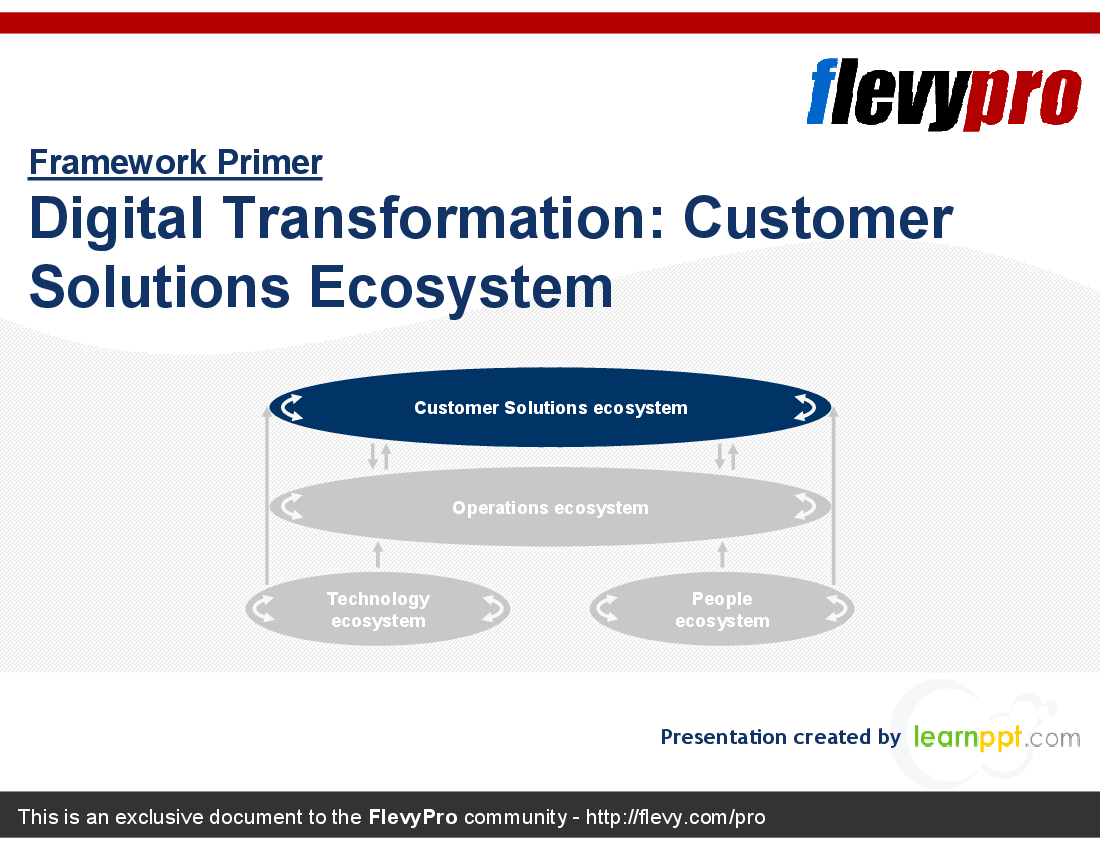 This is a partial preview of Digital Transformation: Customer Solutions Ecosystem (24-slide PowerPoint presentation (PPT)). Full document is 24 slides. 