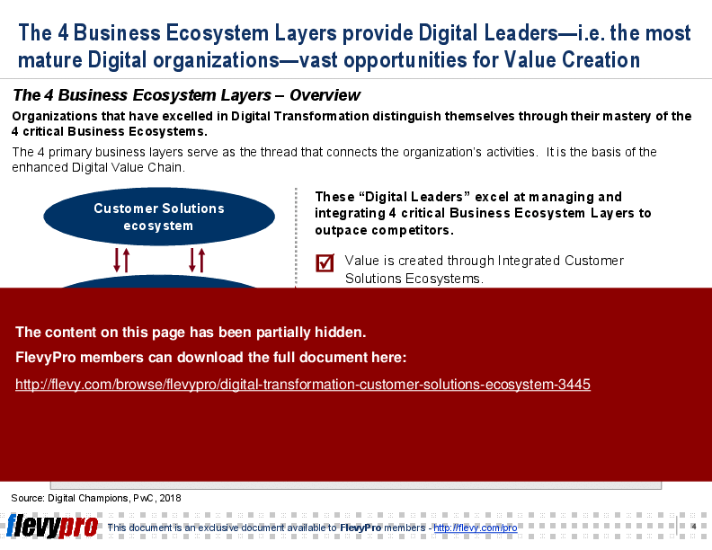 This is a partial preview of Digital Transformation: Customer Solutions Ecosystem (24-slide PowerPoint presentation (PPT)). Full document is 24 slides. 