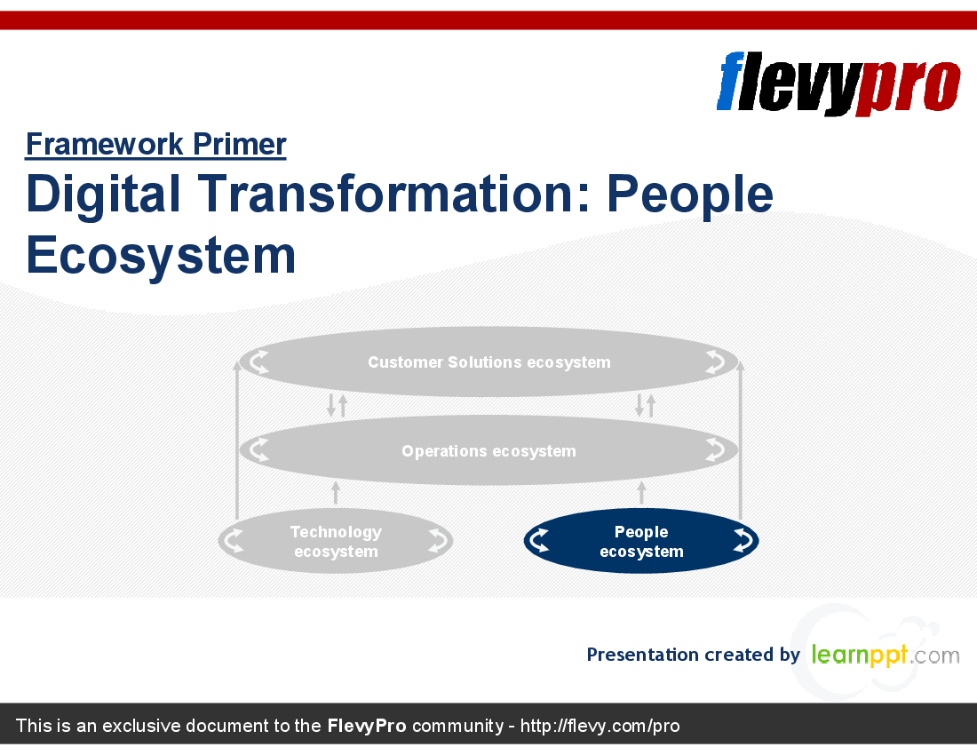 This is a partial preview of Digital Transformation: People Ecosystem (24-slide PowerPoint presentation (PPT)). Full document is 24 slides. 