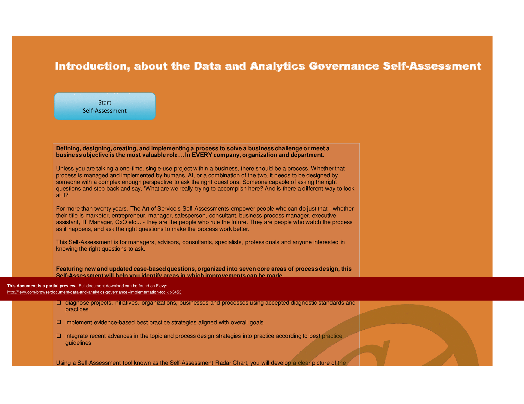 This is a partial preview of Data & Analytics Governance - Implementation Toolkit (Excel workbook (XLSX)). 