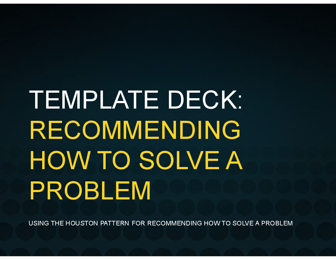 This is a partial preview of PowerPoint Templates for Explaining How to Solve Problems (20-slide PowerPoint presentation (PPTX)). Full document is 20 slides. 