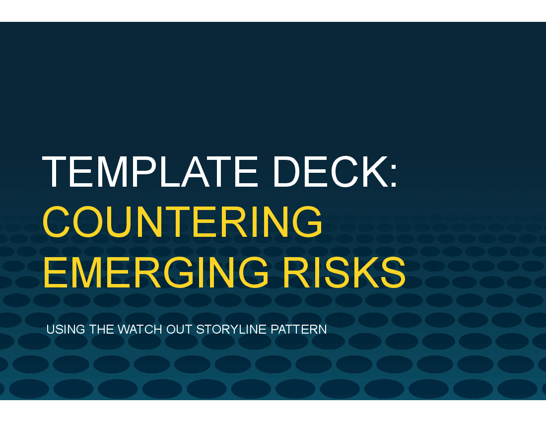 PowerPoint Template Explaining How to Counter Emerging Risks