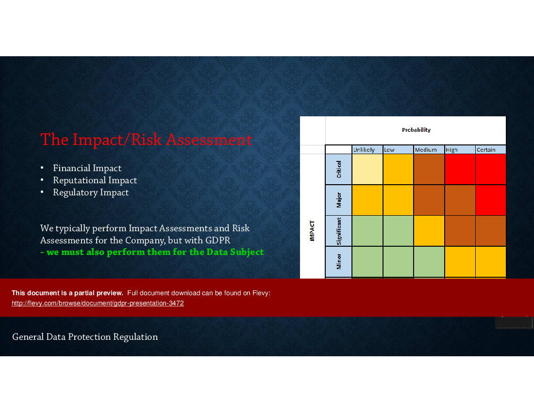 GDPR Presentation (53-slide PPT PowerPoint presentation (PPTX)) Preview Image