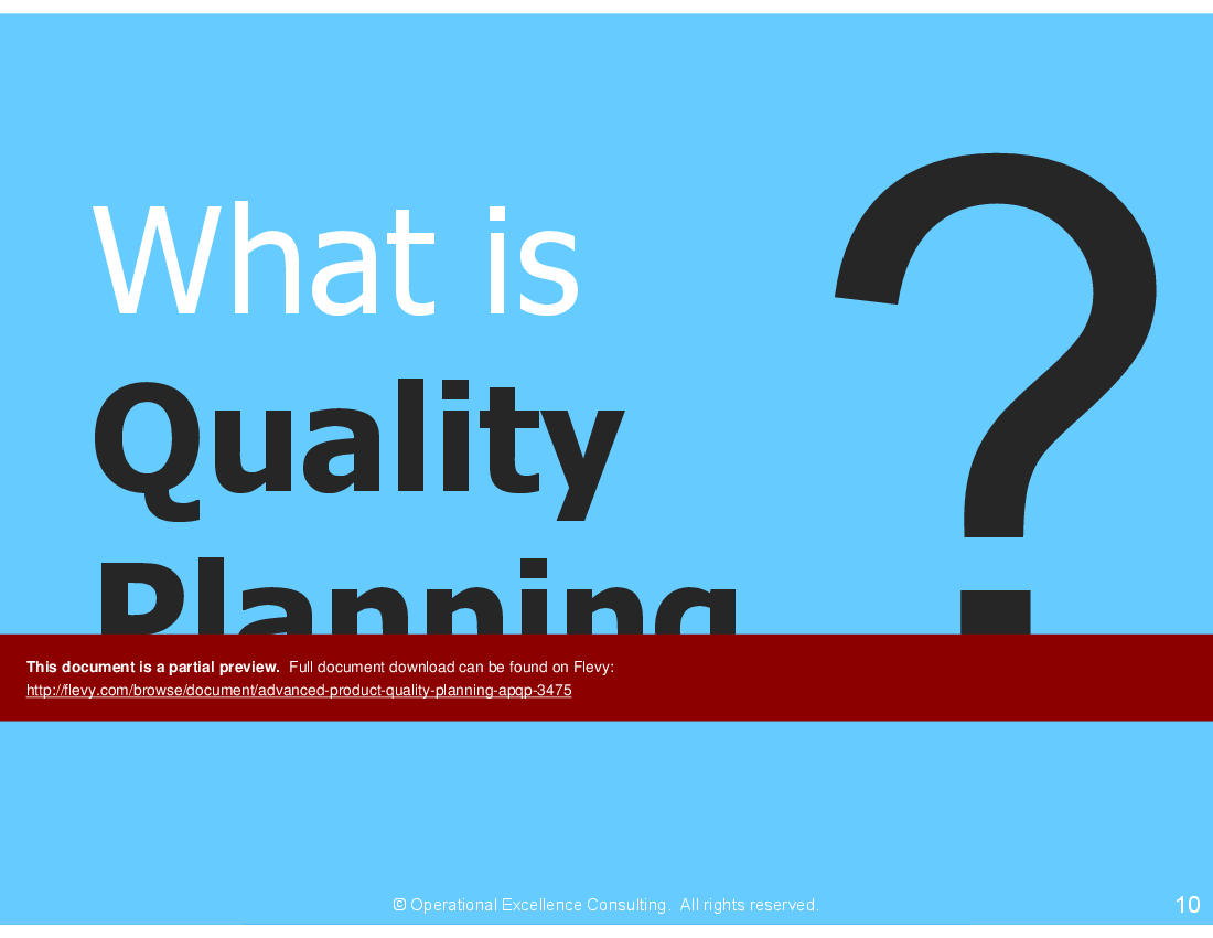 This is a partial preview of Advanced Product Quality Planning (APQP) (66-slide PowerPoint presentation (PPTX)). Full document is 66 slides. 