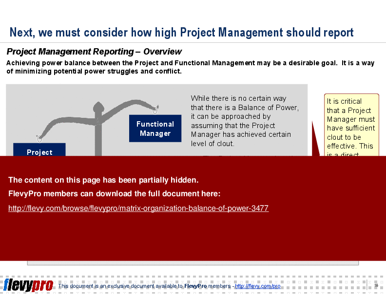 Matrix Organization: Balance of Power (27-slide PPT PowerPoint presentation (PPT)) Preview Image