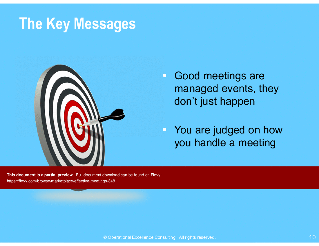 Effective Meetings (66-slide PowerPoint presentation (PPTX)) Preview Image