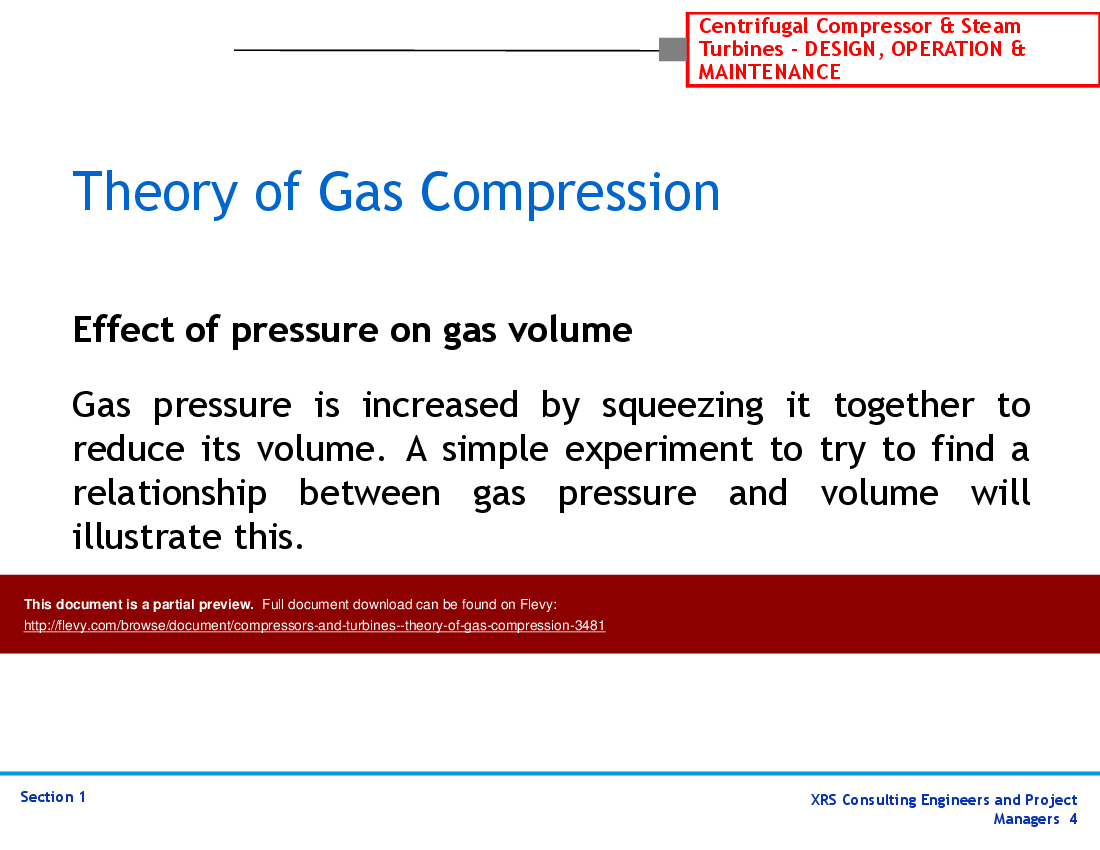 Compressors & Turbines - Theory of Gas Compression (18-slide PPT PowerPoint presentation (PPTX)) Preview Image