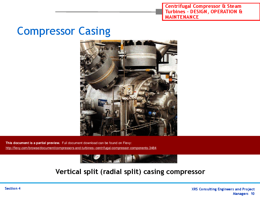 Compressors & Turbines - Centrifugal Compressor Components (46-slide PPT PowerPoint presentation (PPTX)) Preview Image