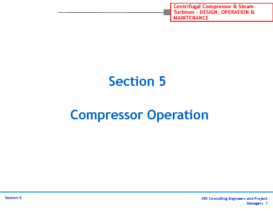 Compressors & Turbines - Compressor Operation