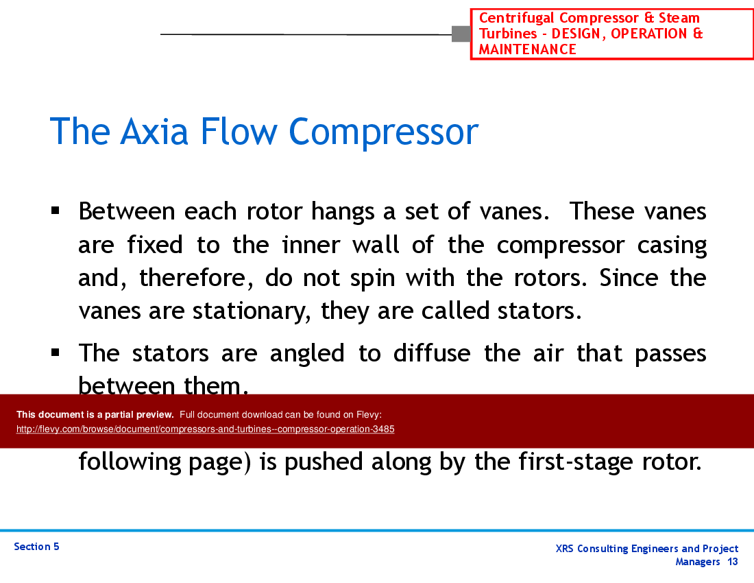 Compressors & Turbines - Compressor Operation (20-slide PPT PowerPoint presentation (PPTX)) Preview Image