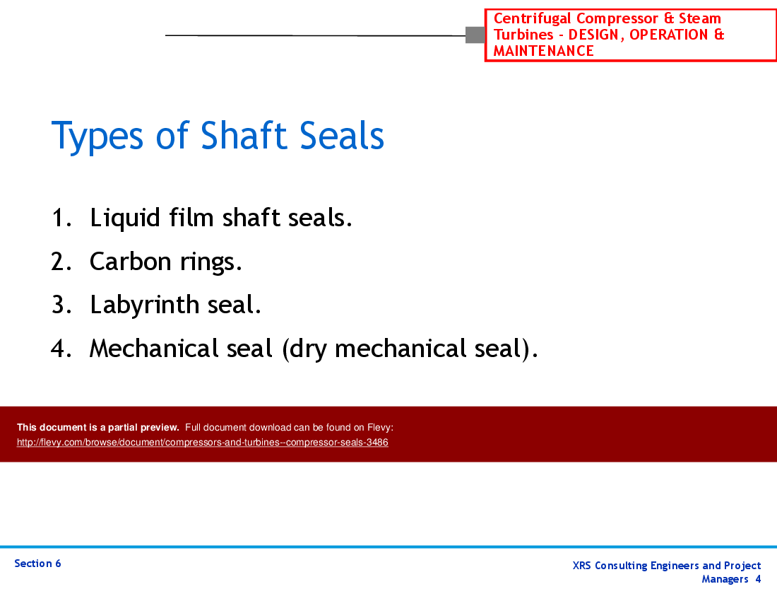 Compressors & Turbines - Compressor Seals (38-slide PPT PowerPoint presentation (PPTX)) Preview Image