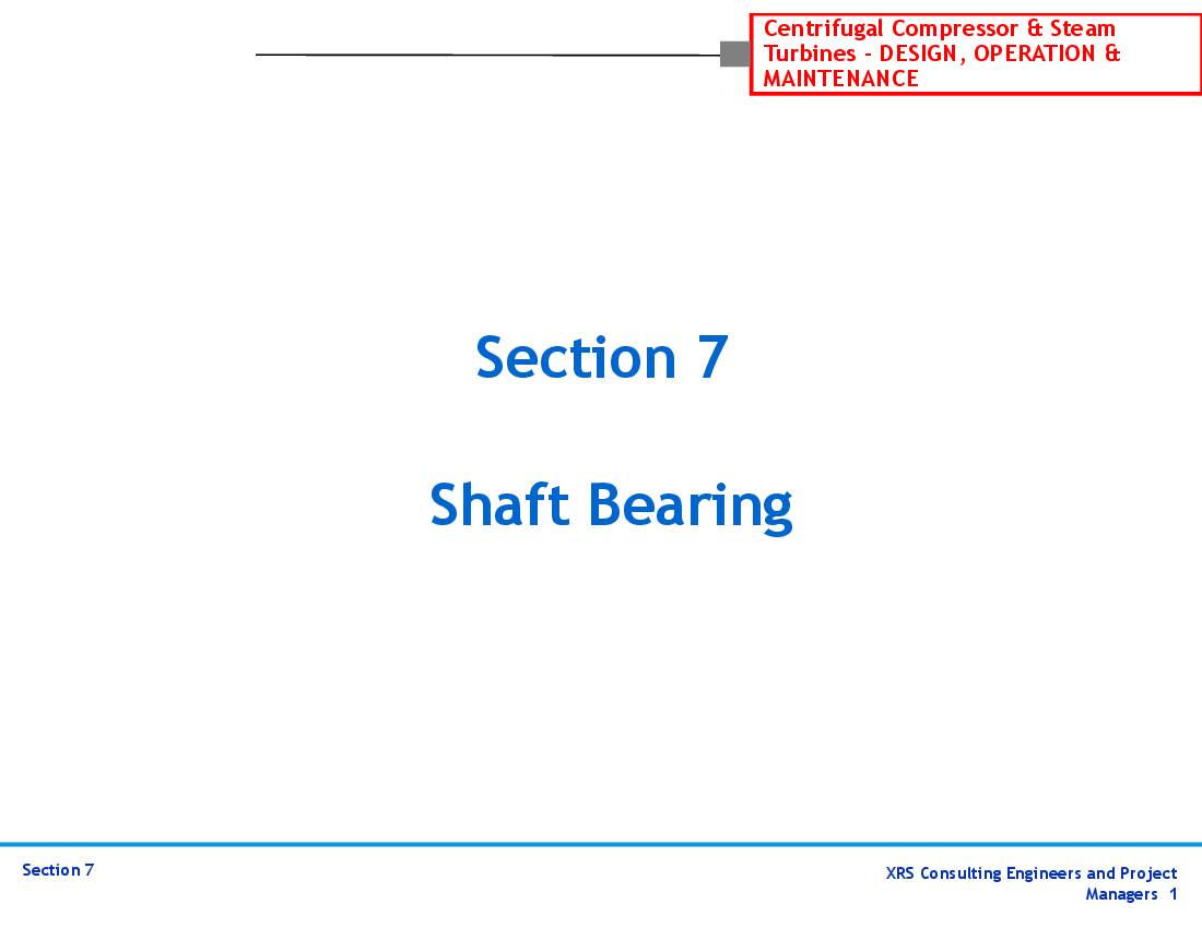 Compressors & Turbines - Shaft Bearing