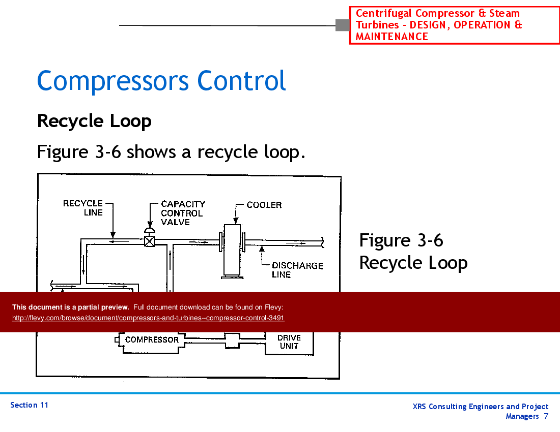 Compressors & Turbines - Compressor Control (36-slide PPT PowerPoint presentation (PPTX)) Preview Image