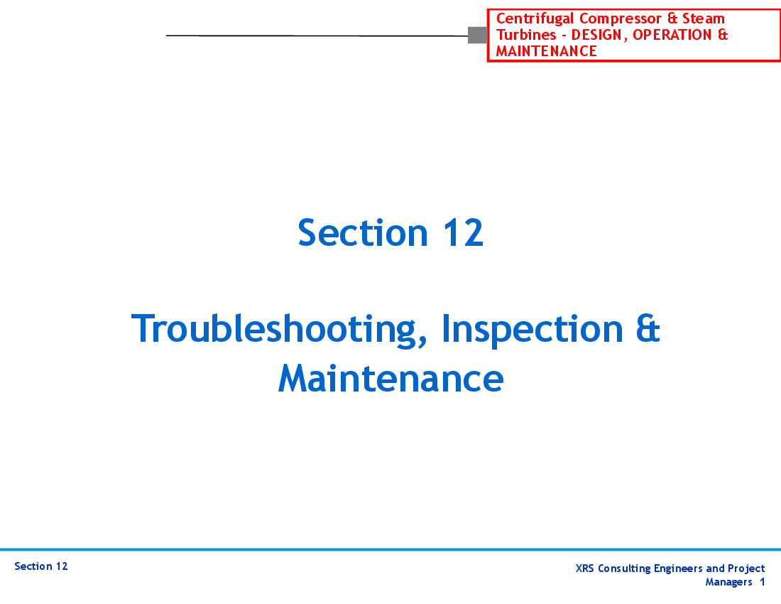 Compressors & Turbines - Troubleshooting, Inspection, & Maintenance