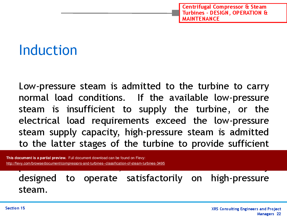 Compressors & Turbines - Classification of Steam-Turbines (80-slide PPT PowerPoint presentation (PPTX)) Preview Image