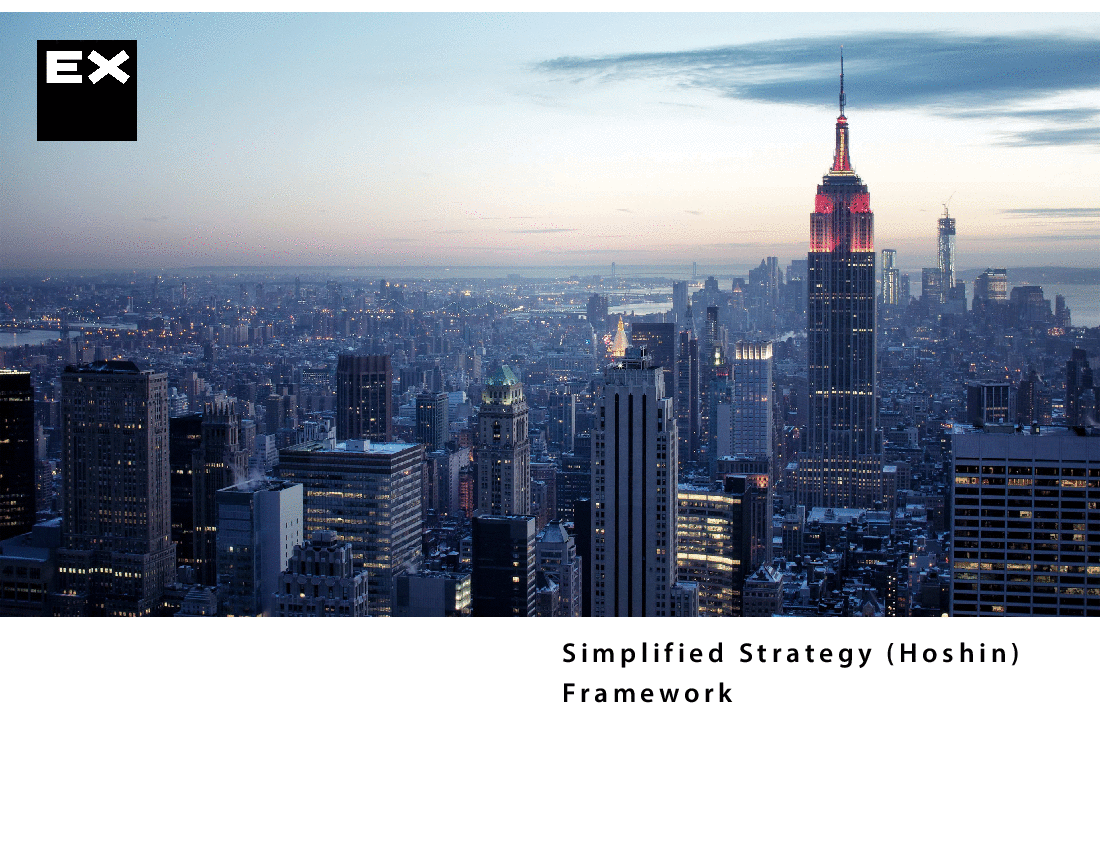 Simplified Strategy Framework (Hoshin) (4-slide PPT PowerPoint presentation (PPTX)) Preview Image