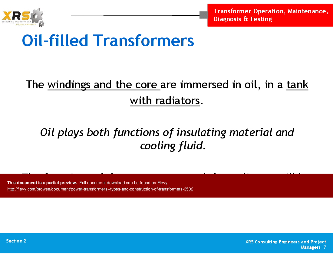 This is a partial preview of Power Transformers - Types and Construction of Transformers (25-slide PowerPoint presentation (PPT)). Full document is 25 slides. 