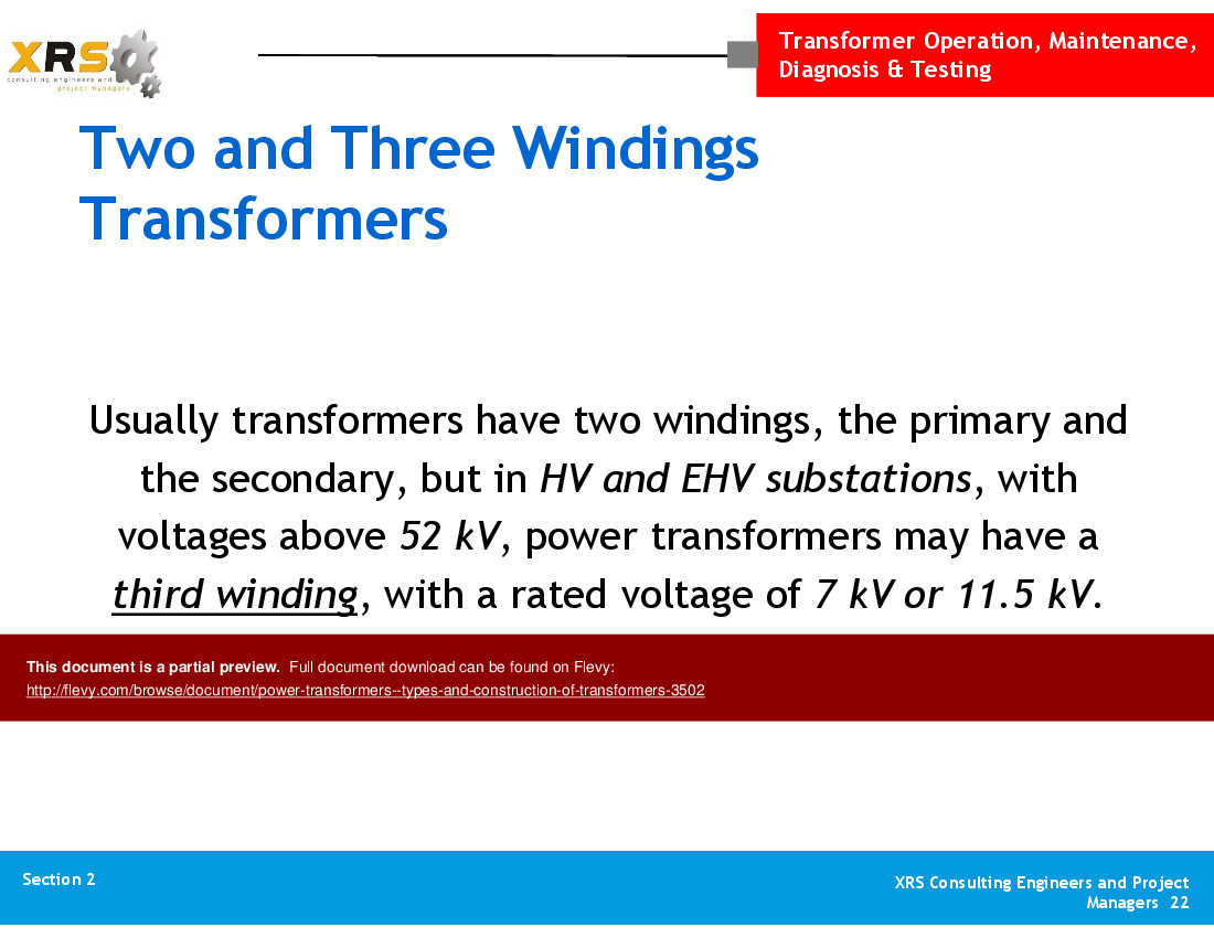 Power Transformers - Types and Construction of Transformers (25-slide PPT PowerPoint presentation (PPT)) Preview Image