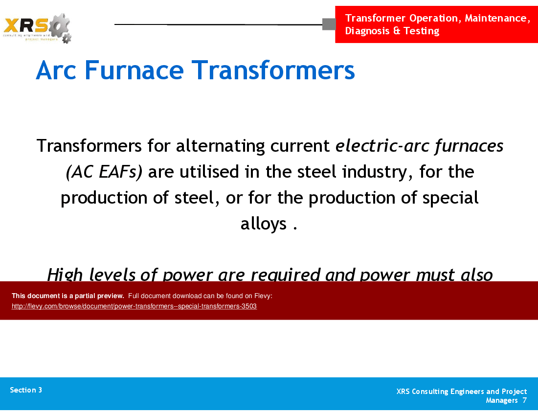 This is a partial preview of Power Transformers - Special Transformers (68-slide PowerPoint presentation (PPT)). Full document is 68 slides. 