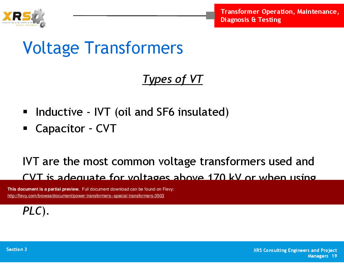 Power Transformers - Special Transformers (68-slide PPT PowerPoint presentation (PPT)) Preview Image
