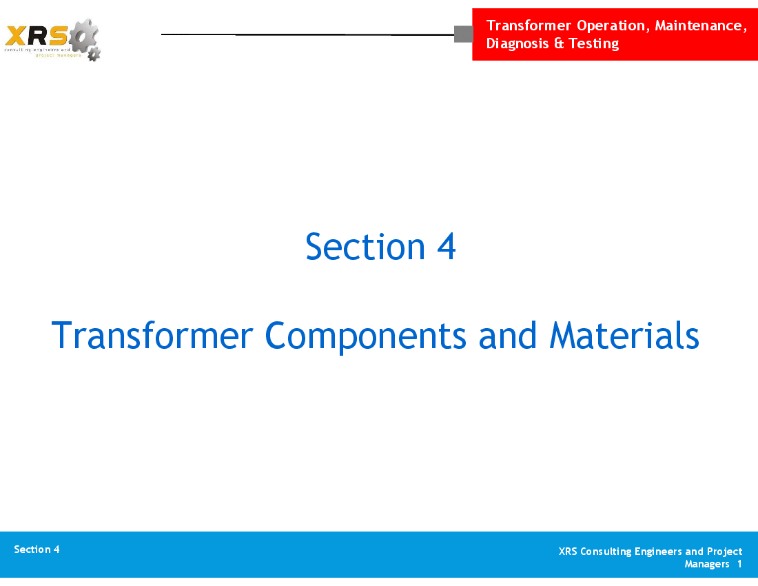Power Transformers - Transformer Components and Materials