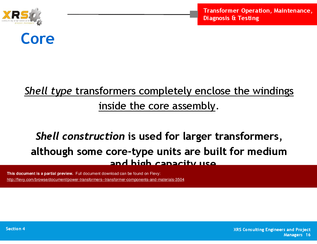 Power Transformers - Transformer Components and Materials (106-slide PPT PowerPoint presentation (PPT)) Preview Image