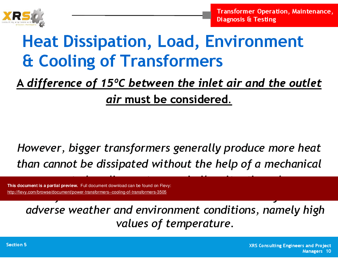 This is a partial preview of Power Transformers - Cooling of Transformers (35-slide PowerPoint presentation (PPT)). Full document is 35 slides. 