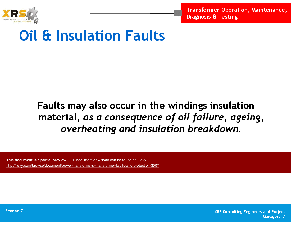 This is a partial preview of Power Transformers - Transformer Faults and Protection (63-slide PowerPoint presentation (PPT)). Full document is 63 slides. 