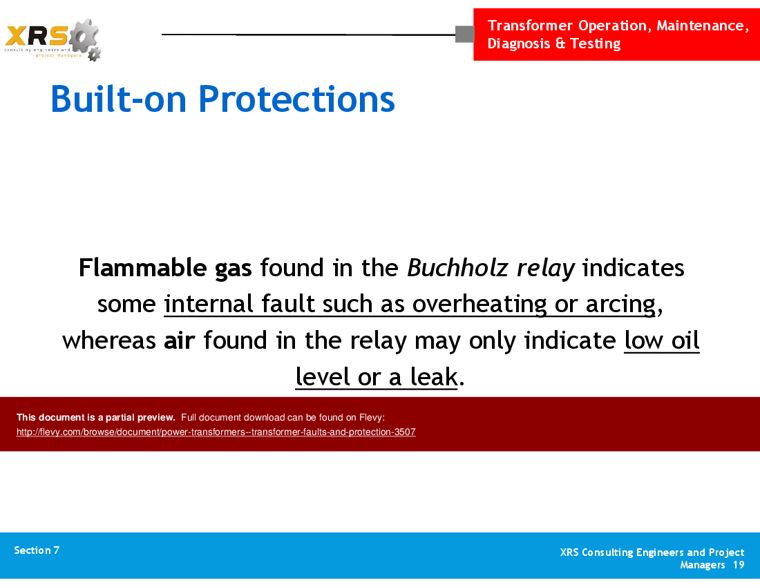 Power Transformers - Transformer Faults and Protection (63-slide PPT PowerPoint presentation (PPT)) Preview Image