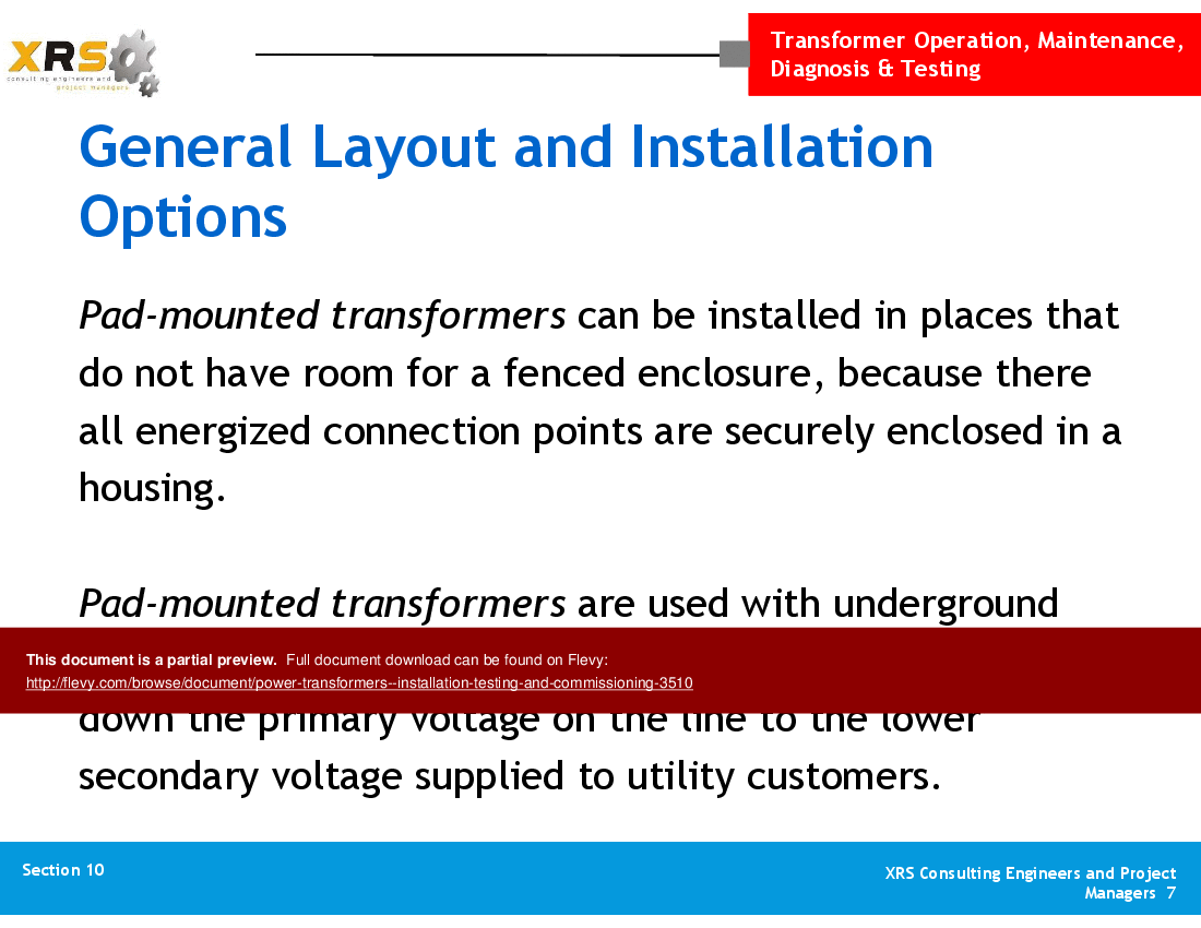 This is a partial preview of Power Transformers - Installation, Testing, & Commissioning (108-slide PowerPoint presentation (PPT)). Full document is 108 slides. 