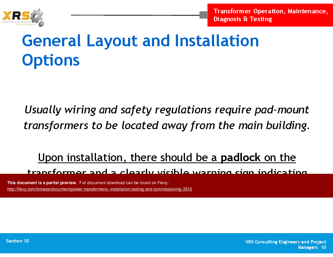 This is a partial preview of Power Transformers - Installation, Testing, & Commissioning (108-slide PowerPoint presentation (PPT)). Full document is 108 slides. 