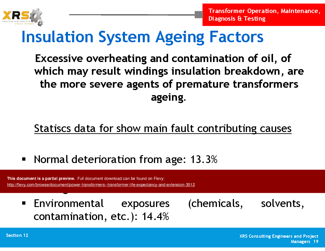 Power Transformers - Transformer Life Expectancy & Extension (48-slide PPT PowerPoint presentation (PPT)) Preview Image