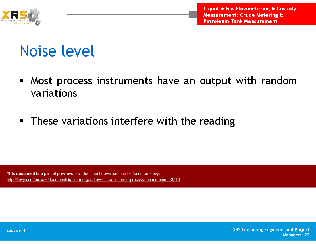 Liquid & Gas Flow - Introduction to Process Measurement (26-slide PowerPoint presentation (PPT)) Preview Image
