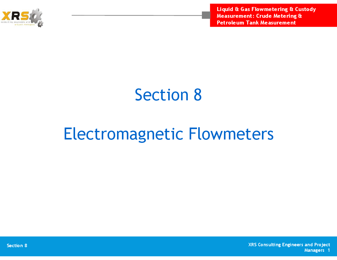 Liquid & Gas Flow - Electromagnetic Flowmeters (14-slide PPT PowerPoint presentation (PPT)) Preview Image