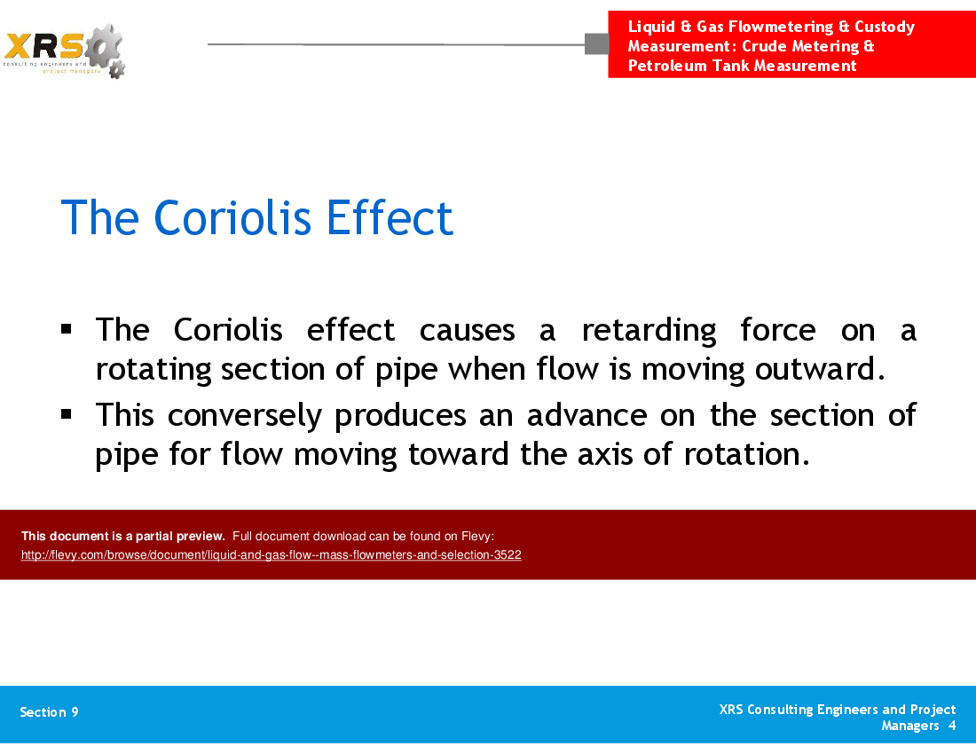 Liquid & Gas Flow - Mass Flowmeters and Selection (32-slide PowerPoint presentation (PPT)) Preview Image