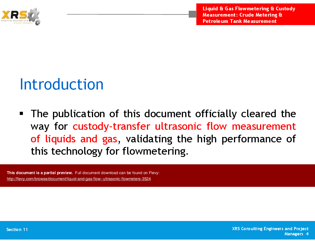 Liquid & Gas Flow - Ultrasonic Flowmeters (46-slide PowerPoint presentation (PPT)) Preview Image