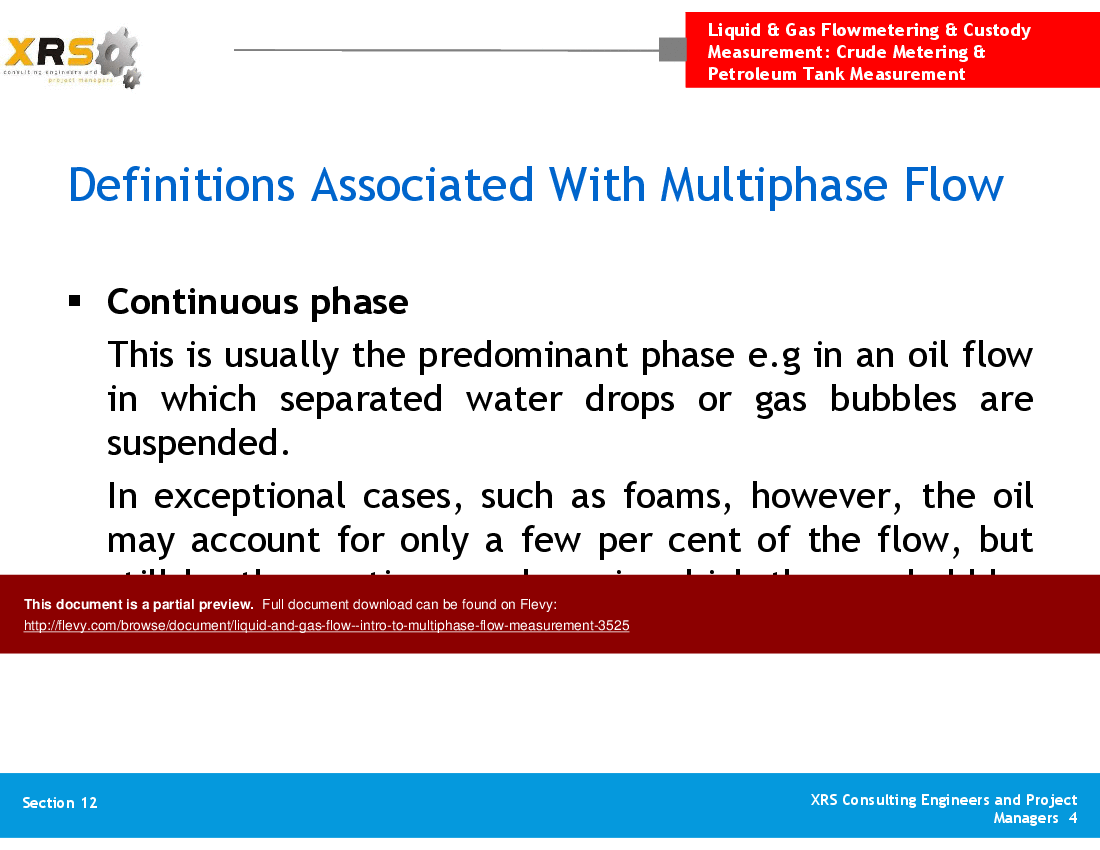 Liquid & Gas Flow - Intro to Multiphase Flow Measurement (44-slide PowerPoint presentation (PPT)) Preview Image