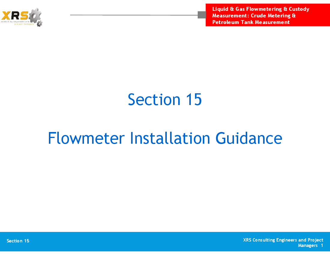 Liquid & Gas Flow - Flowmeter Installation Guidance (42-slide PowerPoint presentation (PPT)) Preview Image
